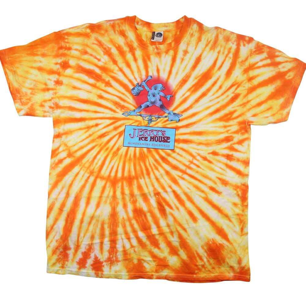 Mcmenamins "Jerry's Ice House" Tie Dye Graphic T Shirt - XL